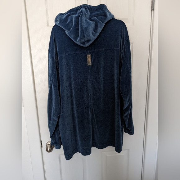 Nike - Air Jordan Velour Velvet Blue Full Zip Hoodie Size XL - Picture 6 of 9